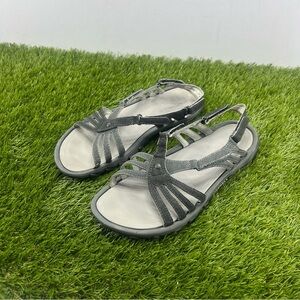 Merrell Women’s Sandals Size 6 Gray Leather Hiking Outdoor Slingback